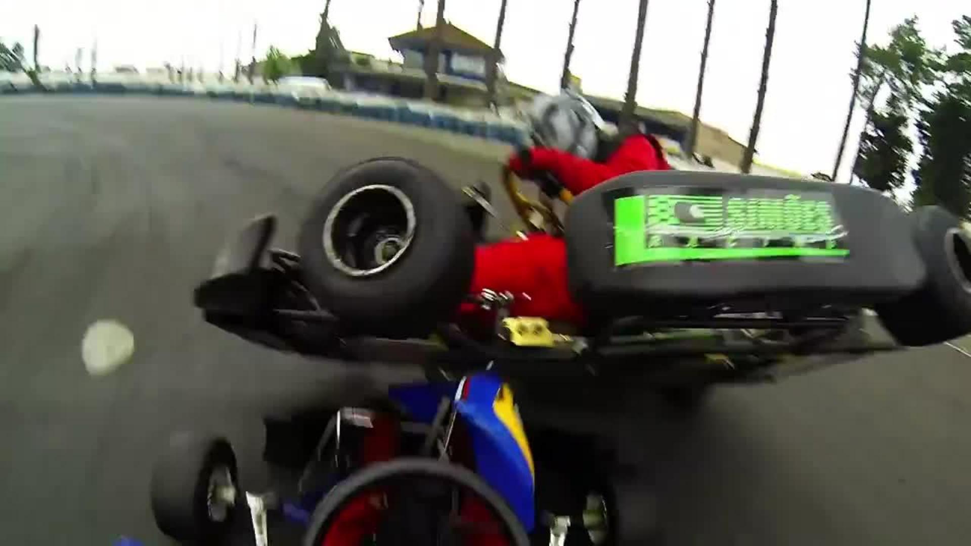 Go Kart Crashes and Flips Another Go Kart Jukin Licensing