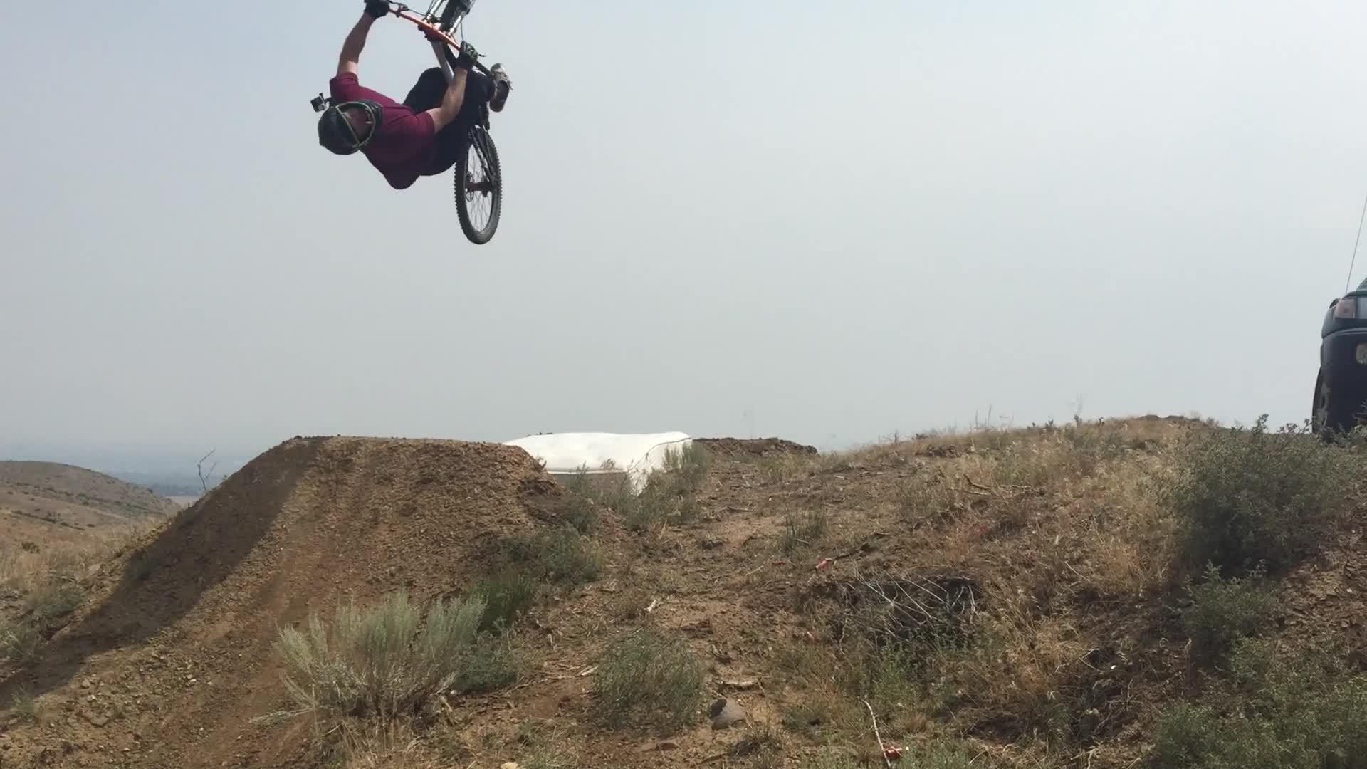 Backflipping Biker Lands on Mattress Along With Bike Jukin Licensing
