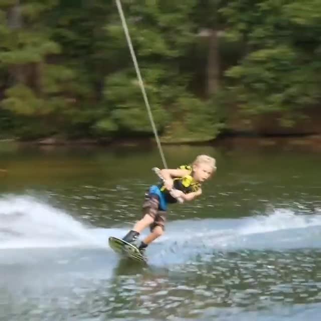 Kid Performs Cool Wakeboarding Tricks Jukin Licensing