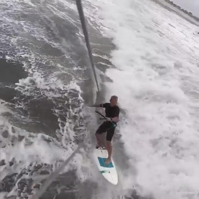 Guy Slips and Falls on Surfboard While Kitesurfing Jukin Licensing