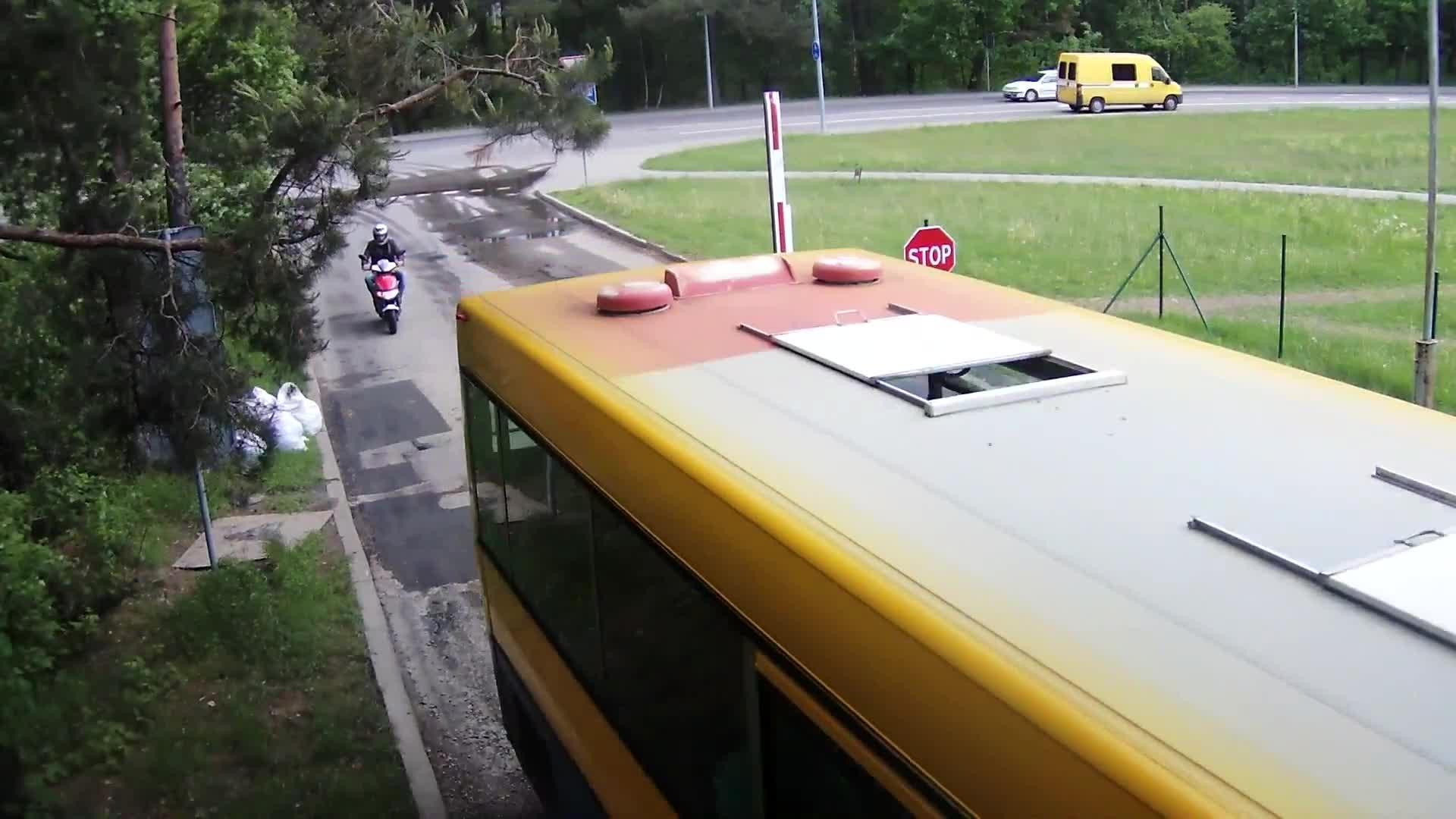 Motor Scooter Rider Hits Parking Gate Jukin Licensing
