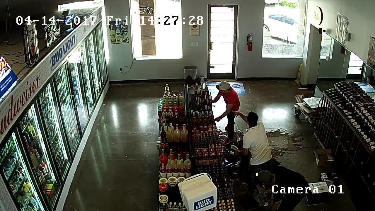 Wine Bottles Fall off Shelf at Liquor Store Jukin Licensing