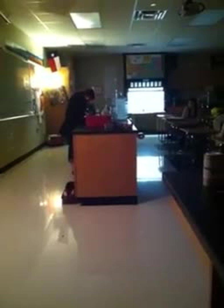 Teacher Makes Huge Explosion in Chemistry Class | Jukin Licensing