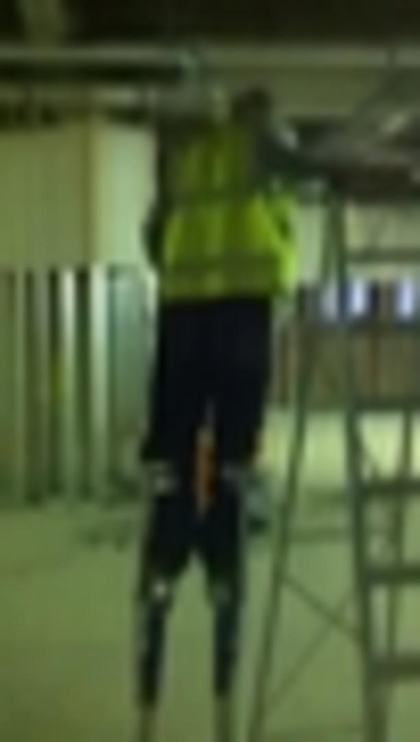 Construction Worker Falls While Walking on Stilts Jukin Licensing