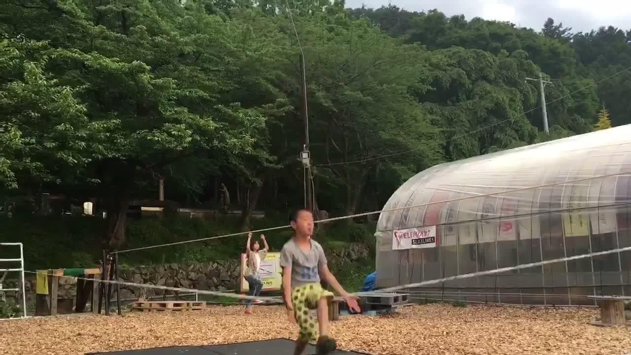 Kid Shows Amazing Tricks on Slackline Rope | Jukin Licensing