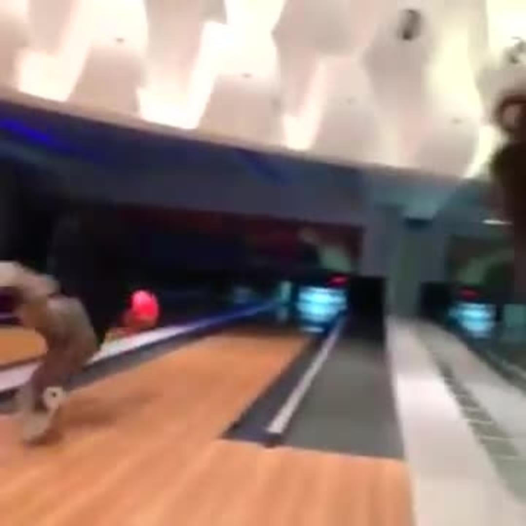 Guy Tries to Throw Bowling Ball Jukin Licensing