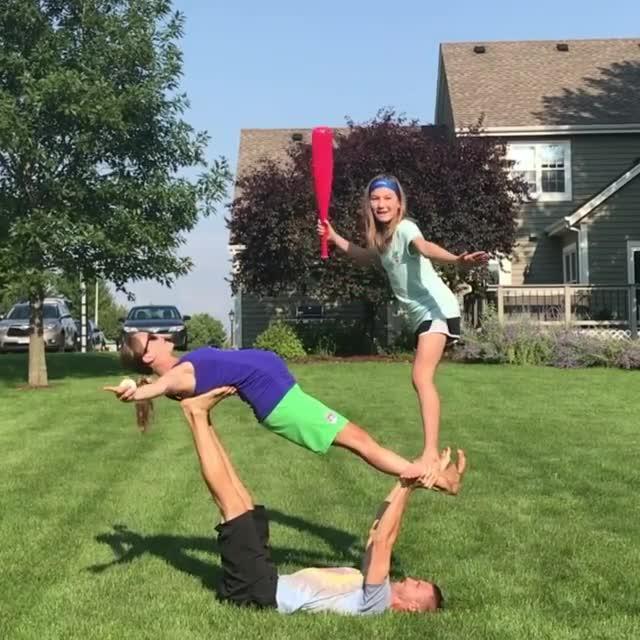 Acrobatic Family Juggles and Plays Baseball Jukin Licensing