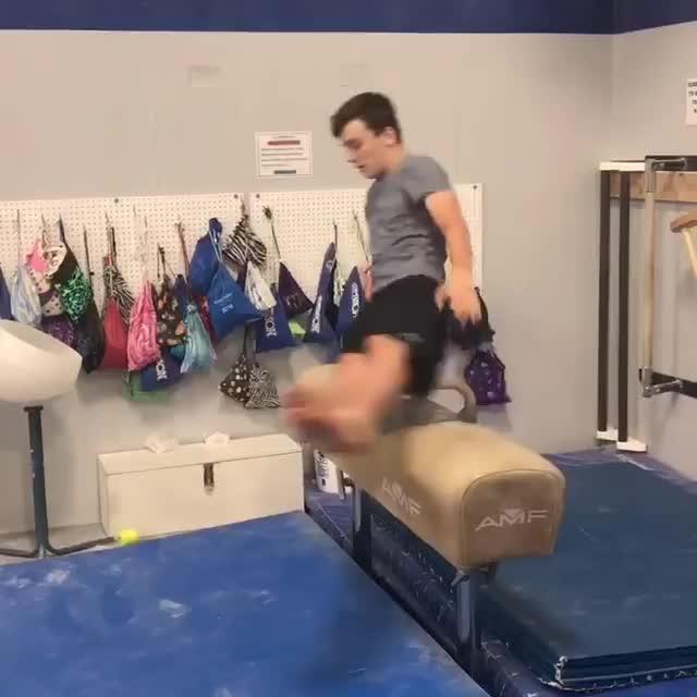 Male Gymnast Does Pommel Horse Tricks Before Backflipping Jukin Licensing