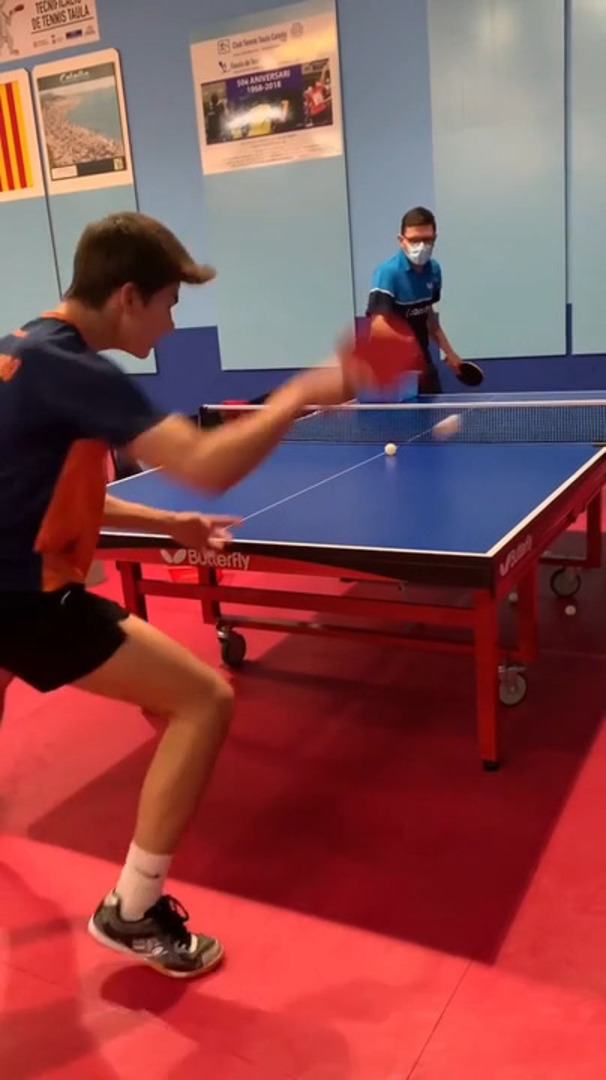 Guy Speedily Hits Balls During Intense PingPong Training Session