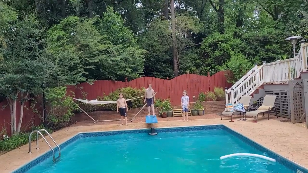 Diving Board Breaks as Boy Tries to Jump Into Swimming Pool Jukin