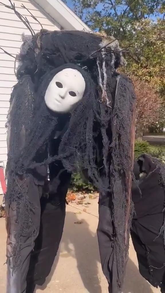 Man Explains Creation Process of His Stilt Monster Costume Jukin