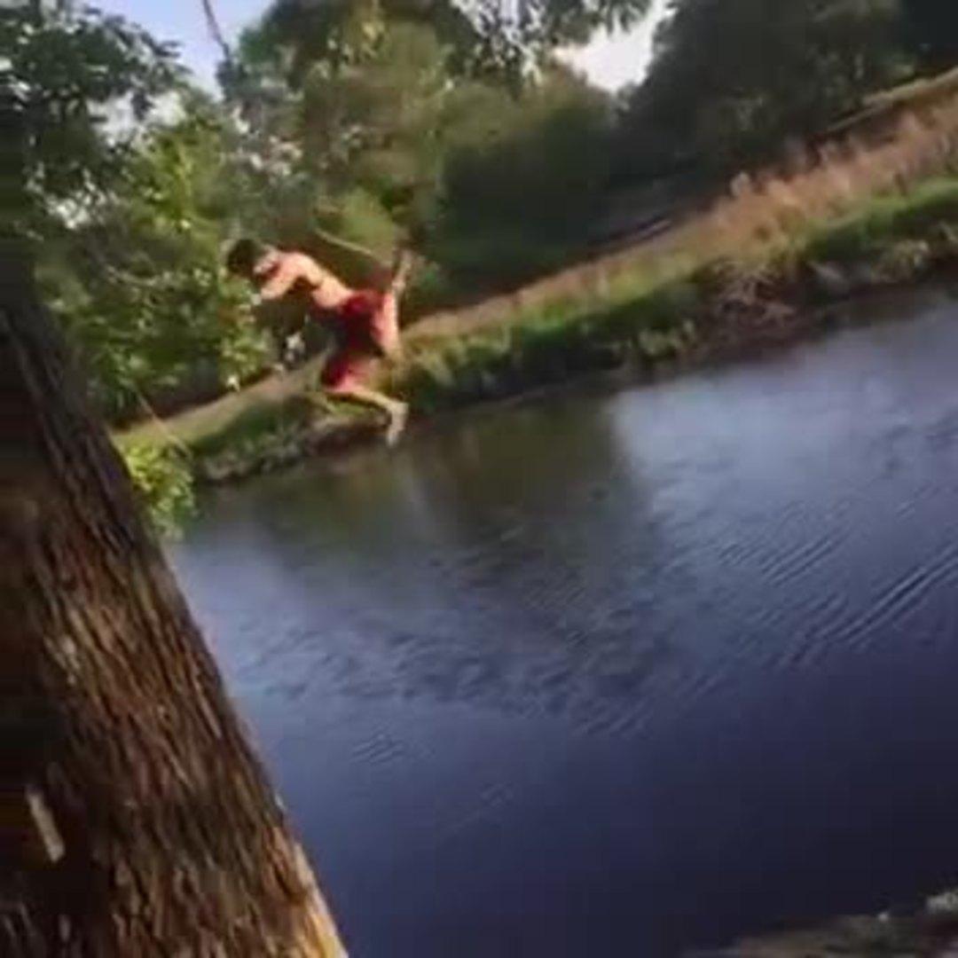 Rope Swing Catches and Breaks Foot Jukin Licensing