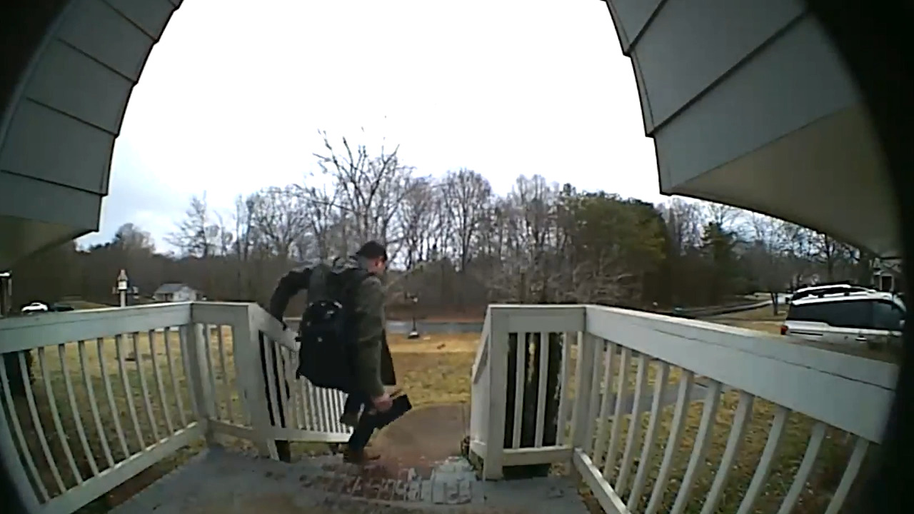Guy Falls Off Icy Porch Stairs While Exiting House Jukin Licensing