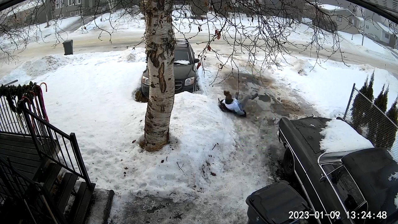 Woman Slips and Falls on Icy Driveway Jukin Licensing