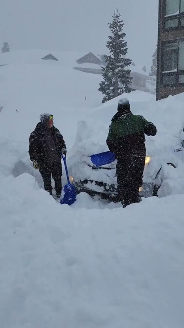 People Dig Out Car Buried Under Snow After RecordBreaking Snowfall in