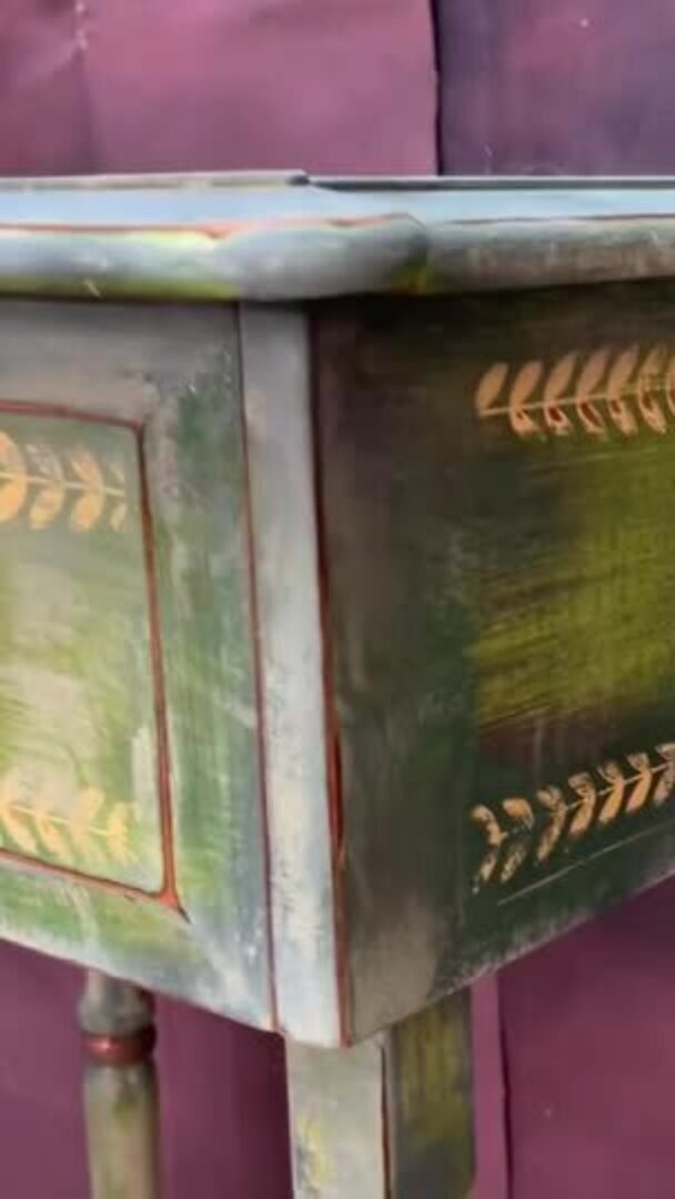 Person Refurbishes Old Furniture With Bright Paints Jukin Licensing