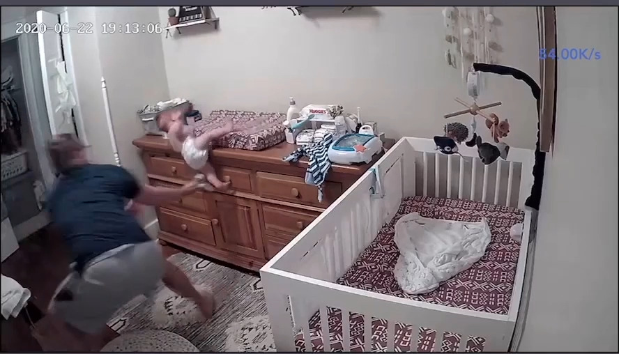 Dad Catches Baby Rolling off Changing Table Jukin Licensing