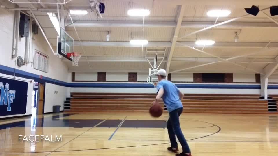 Ball Gets Stuck Between Rim and Backboard Jukin Licensing