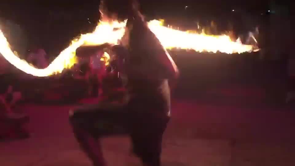 Guy Gets Hit with Flaming Jump Rope | Jukin Licensing