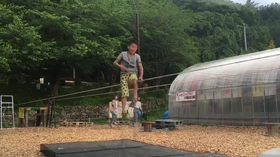 Kid Shows Amazing Tricks on Slackline Rope | Jukin Licensing