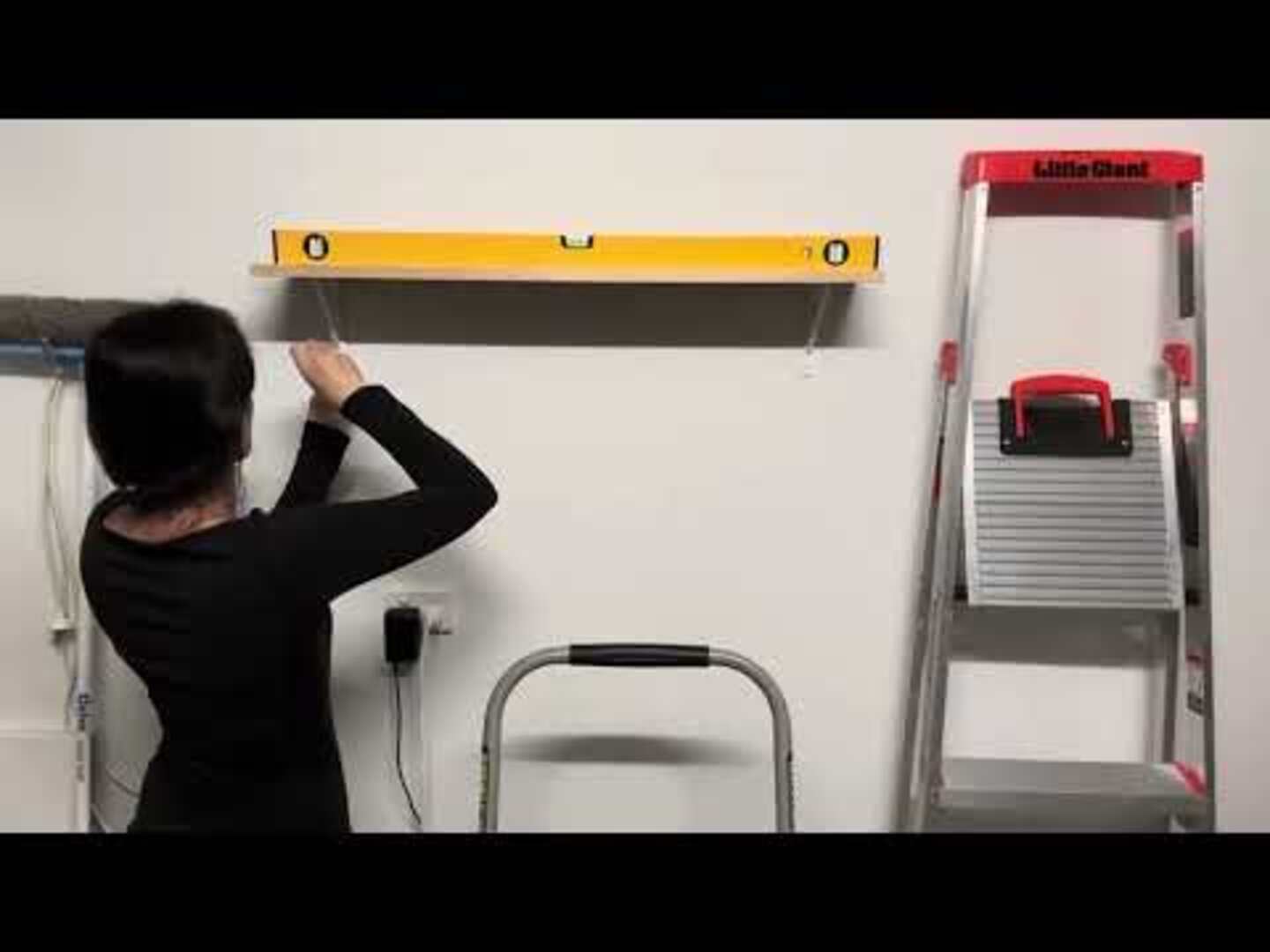 Woman Demonstrates How to Install Simple Shelf with Brackets Jukin
